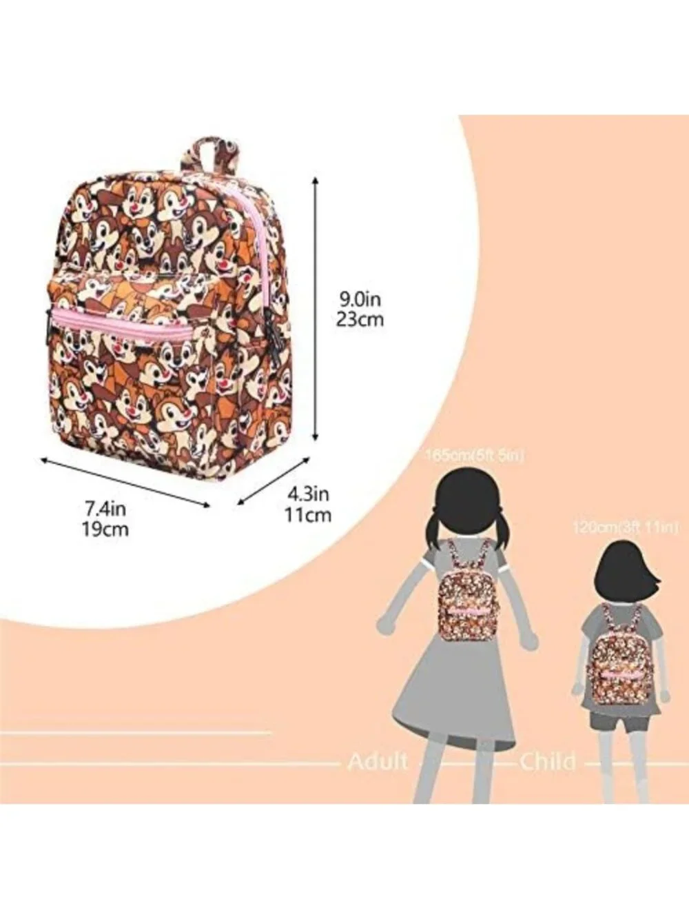 Cute Cartoon Nylon Daypack - Multipurpose Travel Bag for iPad Mini & Shopping